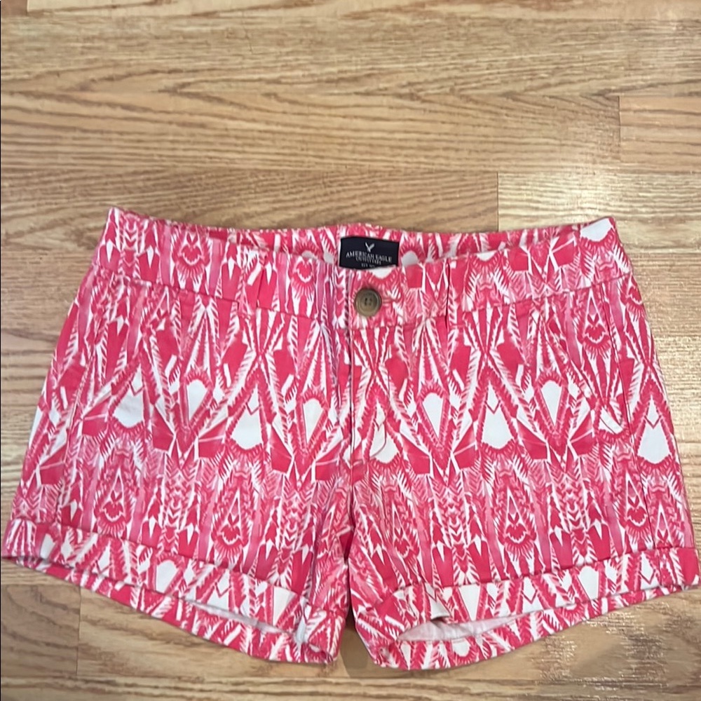 Gently Used American Eagle Outfitters Pink Patterned High Waist Shorts
